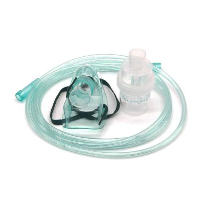 China Single Full Breathing Face Mask Single Use For Sleep Medical Disposable Medical Nebulizer PVC Transparent Oxygen Mask for sale