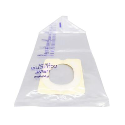 China Hot Selling One Time Use Only Urine Drainage Medical Pediatric Collection Bag for sale