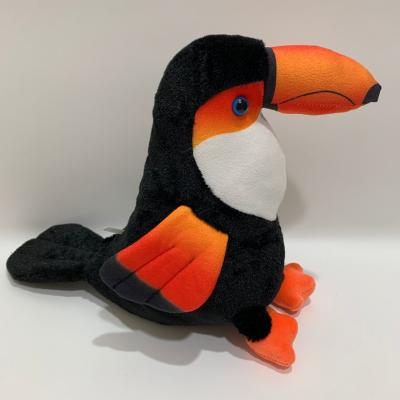 China New Plush Orange Animated Parrot Toy with Squeeze Box Safe Kids Toy Children Toy BSCI Audit zu verkaufen