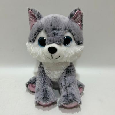 China 2024 New Big Eyes Series Sitting Husky Plush Toy BSCI Audit Factory en venta