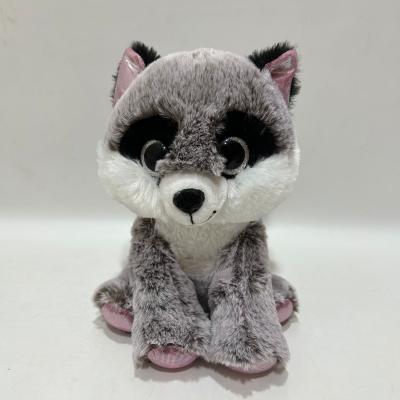 Κίνα 2024 New Big Eyes Series Sitting Racoon Plush Toy BSCI Audit Factory προς πώληση