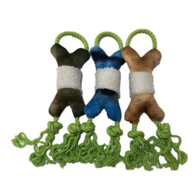 China Blauwgroene Kabel 18cm 7.09in Been Gevulde Dierlijke Pluche Toy For Dog BSCI Te koop