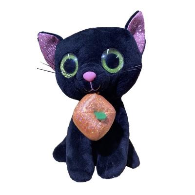 China Sprechende realistische schwarze Cat Halloween Stuffed Animal 0.18M 7.09ft zu verkaufen