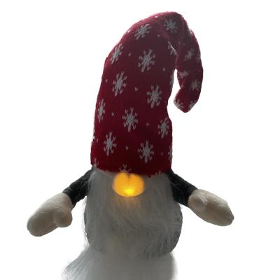 Chine 52cm batteries de Toy Gnome Stuffed Animal Toy 3A de peluche de Noël LED de 20,47 pouces à vendre