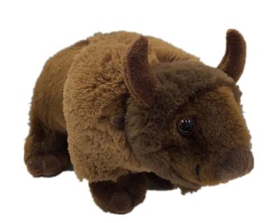 China Los juguetes animales salvajes unisex de la felpa de los 20cm los 7.78IN reciclaron el peluche material del buey para los niños en venta