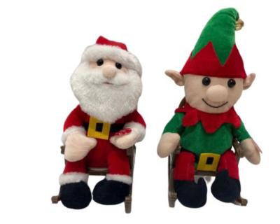 China Los 23CM Santa Singing Dancing Stuffed Animals en venta