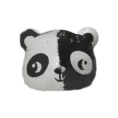 Cina la 2D memoria del cuscino di Flip Sequin Panda Plush Pillow spuma 32CM a 16 pollici in vendita