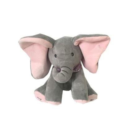 Cina Sbirciata a 9,84 pollici 25cm divertente un giocattolo di Boo Plush Singing Elephant Stuffed in vendita