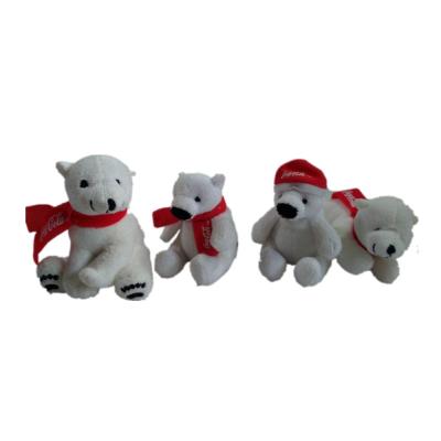 Cina 4 Asstd 90mm 3.54in Coca Cola And Polar Bears hanno personalizzato il Natale Teddy Bear in vendita