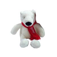 China los 29cm oso blanco Coca Cola With Red Scarf del peluche del regalo de 11,42 pulgadas en venta