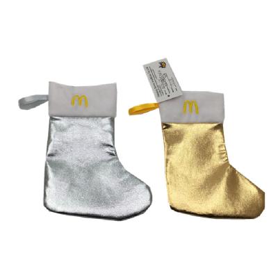 Chine la peluche McDonald de cadeau de 7.25cm 2.85in a personnalisé des bas de Noël de tapisserie à l'aiguille à vendre