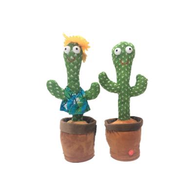 China Plush Recording Repeating Singing Dancing Cactus 33cm for sale