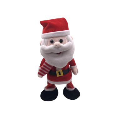 Cina Natale di soffocamento Santa Plush Toy di canto 33cm in vendita