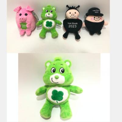 China 15CM het Hart/de Klaver van Plucheteddy bear stuffed animal with voor St. Patrick Dag Te koop