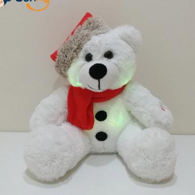 China Weihnachten LED, das Plüsch-Bären mit Bärn-Kinderplüsch-Spielzeug Santa Hat Kids Gifts LED beleuchtet zu verkaufen