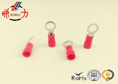 China Tin Plated Copper Wire Connectors Terminals PVC Crimp Circular Joint Red AWG 22~16 RV1.25-4 for sale