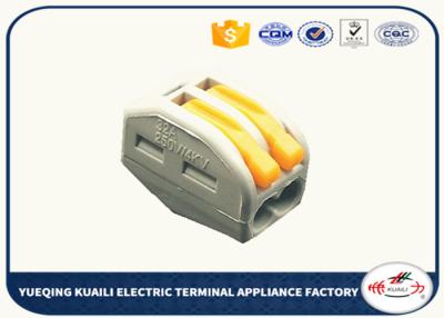 China Rápidos eléctricos de los pernos grises de la naranja 2 conectan el conector del conector KLI-412 Wago de los terminales en venta