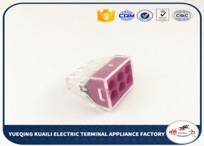 China Conector rápido púrpura del empalme de Wago de los terminales de los conectores del alambre en venta