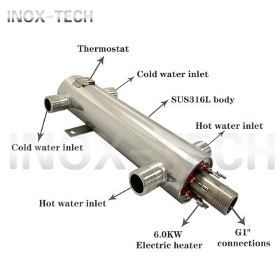 China INOX 1.5kw 3.0kw 6.0kw mini car backup heater for heating system for heat pump water heater for sale