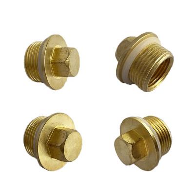 China Drinking Water Maker Water Pipe Plugging Brass Metal Threaded Ring Sockets Copper Spring Bush Hex Plug Pipe Plug for sale