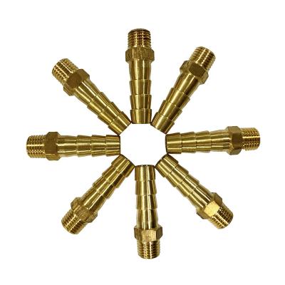 China Pagoda Male Hex Connectors-Shape Corrosion Lead Free Brass Pneumatic Fit Wire Pipe Fitting Barb Nipple for sale