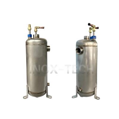 China Refrigeration parts customized OEM stainless steel shell and titanium tube condenser for swimming pool heating and cooling for sale