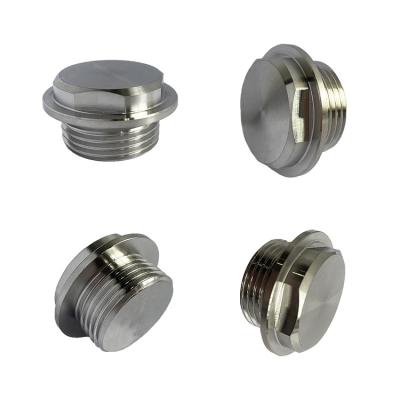 China Industry Stainless Steel Tubing 304 316L Anti-vibration Head Plug Pipe Plugging Hex Hydraulic BSPP BSPT NPT Drain Pressure Plug for sale