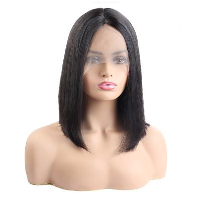 China Can be dyed with & #613; ironed & & 100% Lace - 13x4 Top Selling Lead-Straight Human Hair HD Bleached Half Wig Half Frontal Lace Front Wig for sale