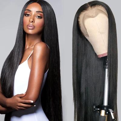 China Straight Body Wave 13*4 HD Lace Frontal Human Virgin Hair Wigs Full Cuticle Aligned Unprocessed Virgin Hair Wigs for sale