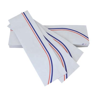 China Hot Selling Factory Price Disposable Eco-Friendly Adjustable Fodder Eco-friendly Paper Hat With Blue&Red Stripe for sale