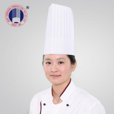 China Eco - Friendly Disposable Non Woven Flat Top 60g Chef Cap for sale