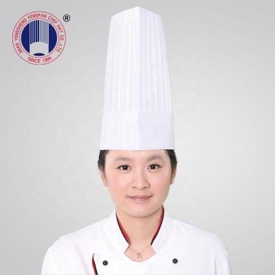 China Restaurant Kitchen Special Flat Surface Chef Hat White Nonwoven Disposable Kitchen Cooking Hat for sale