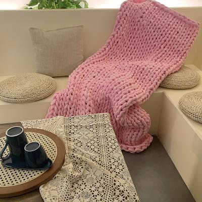 China Chunky Baby Anti-Static Light Knit Weight Woven Blanket Wrap for sale