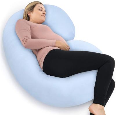 China PORTABLE Pink Full Body Cool Silk Pregnancy Pillows Support Multi Functional Massage for sale