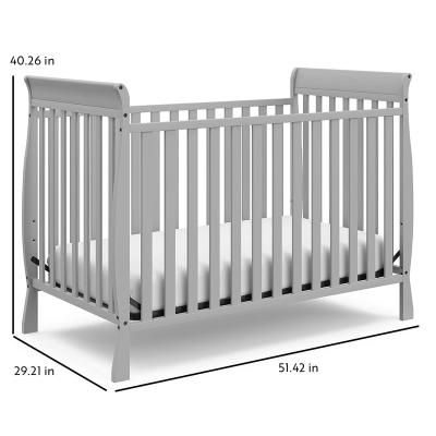 China Modern Wooden Baby Crib Bed Crib Mobile Nursery Furniture Bedroom Hutch For Sale for sale