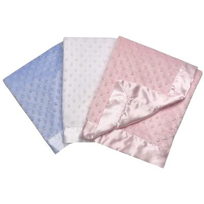 China Anti-static Custom Super Soft Quality Bubble Kids Baby Gray Minky Blanket Velvet for sale