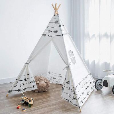 China Easy Foldable Kids Play Tent New Style Wholesale-Teepee-Tent India Cotton Large Sleep Over Party House Tepee Tent For Kids Boys for sale