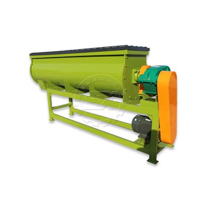 China Single Shaft mixer with a group of double helical ribbon type blade  stirred uniform be used for fertilizer production l for sale