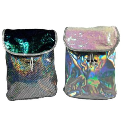 China Beautiful 2021 Fashion Multicolor Iridescent Women Do Not School Girls Fashion Backpacks for sale