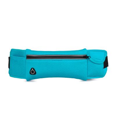 China Outdoor Earphone Jack Neoprene Increasing Waist Bag Waist Bag Cycling Running Sport Fanny Pack for sale