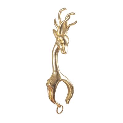 China Barber Shop Golden Deer Ring Cigarette Holder Anti-finger Yellowing Ring Cigarette Holder Creative Personality Cigarette Holder for sale