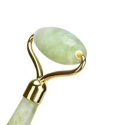 China Organic Material Nature Green Custom Face Rodillo De Stone Roll Gua Sha Facial Massager Set Jade Roller For Face for sale