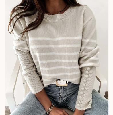 China Very Soft Anti-wrinkle Fashionable Girls' Sweaters and Comfy Support Products Custom Women's Pullover Sweater for sale