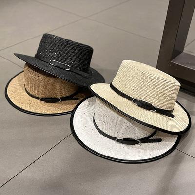 China Straw Hats For Women Spring Beach Sun Brim Women's Fashion Hats Comfortable Casual Straw Hat Wide Paper Straw Hat for sale