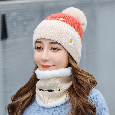 China The Medium Women's Scarf Hats For Adult Winter Beanie Hat And Embroidery Square New Logo High Quality Scarf 2021 for sale