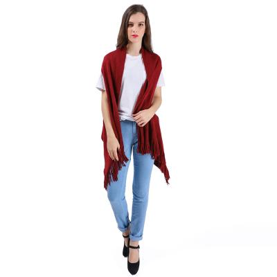 China New design fashion warm high quality shawls scarves ladies solid color wear keep warm winter scarf wholesale for sale