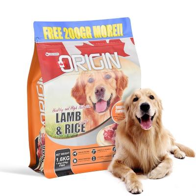 China Factory Supply Moisture Proof Mylar Flat Bottom Custom Pet Food Bags Custom Printed for sale