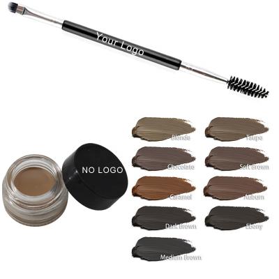 China Hot Selling Waterproof Eyebrow Pomade 10 Color Waterproof Eyebrow Pomade Your Own Brand Eyeshadow Gel for sale