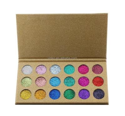 China 18 Color Waterproof Eyeshadow Glitter Eyeshadow Palette Private Label HOT Shiny Cosmetics for sale