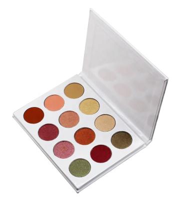 China 12 Color Private Label Waterproof Eyeshadow Palette Cosmetic Long Lasting Eyeshadow Palette for sale